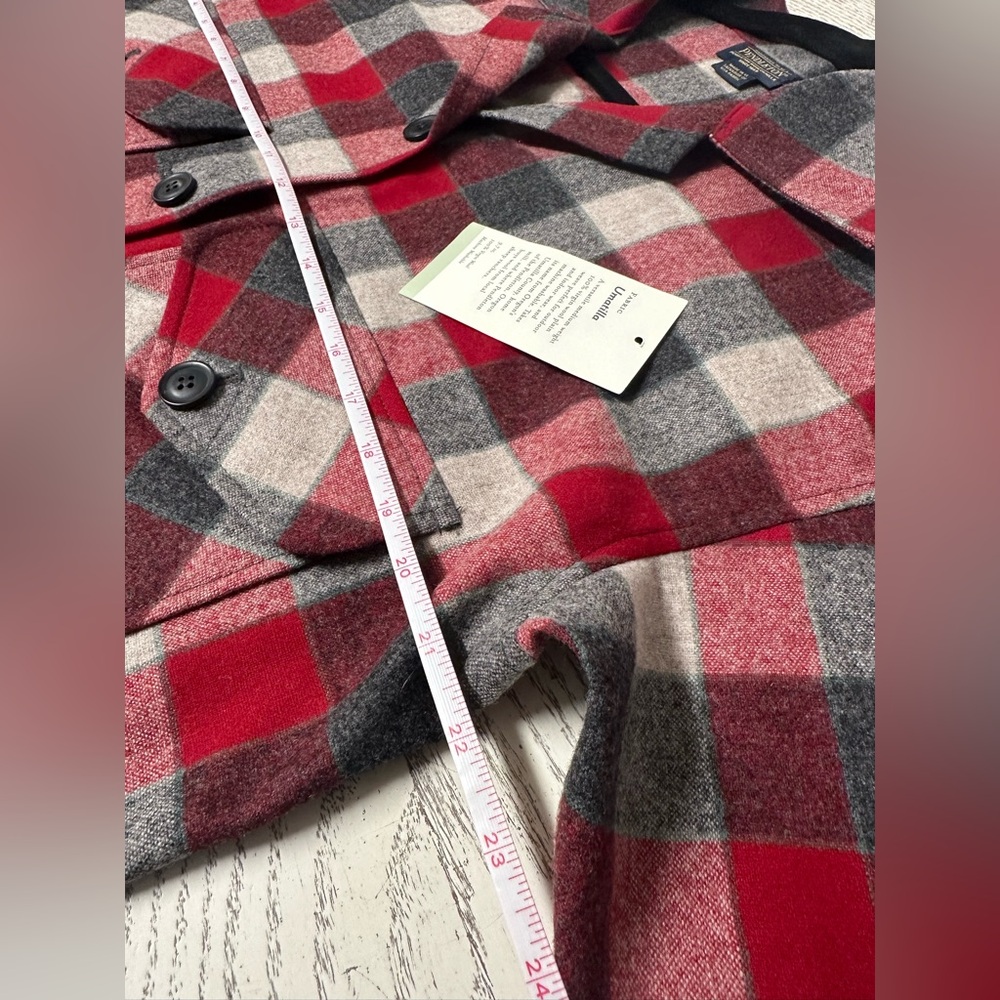 Pendleton Red And Gray Plaid Jacket - image 7